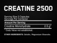 Creatine 2500 / 100 Caps.