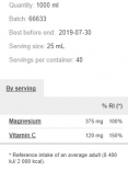 Magnesium 375mg / 1000ml