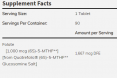 Methyl Folate 1,000mcg / 90Tabs.