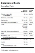 Vitamin B-125 Complex - High Potency / 250 Tabs.