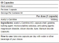 Acetyl L-CARNITINE 1000mg. / 60 Caps