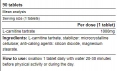L-Carnitine 1000mg. / 90 Tabs