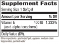 Vitamin E D-Alpha Tocopherol / 100 Softgels