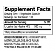 L-Lysine 500 mg / 100 Caps