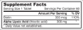 Alpha Lipoic Sustain 300 mg + Biotin / 60 Tabs