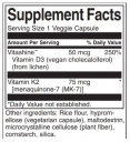 Vitamins D3 & K2 - 2,000 IU & 75 mcg / 60 Vcaps