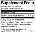 Apple Cider Vinegar - High Potency 625 mg / 180 Caps