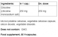 Cognizin CDP Choline 250 mg / 60 Caps
