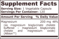 Magnesium Bisglycinate 200 mg / 120 VCaps