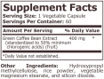 Green Coffee Bean Extract 400 mg / 60 Vcaps