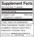 Full Spectrum Oregano 450 mg / 90 Caps