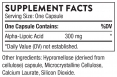 Alpha-Lipoic Acid 300 mg / 60 Caps