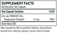 Zinc Bisglycinate 15 mg / 60 Caps