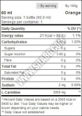 L-Carnitine Shot 3000mg. / 12 Shots