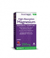 NATROL Magnesium High Absorption / 60 chew tabs.