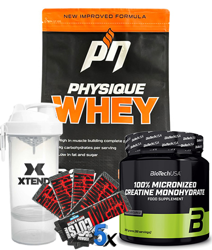 PROMO STACK Whey Protein + Creatine + Shaker + Animal Cuts