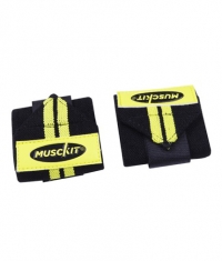 MUSCKIT Stripes Wrist Wraps / Yellow