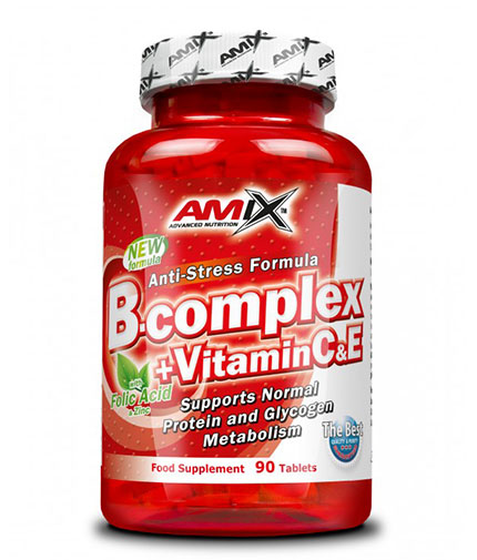 AMIX Vitamin B-Complex + Vitamin C & E / 90 Tabs.