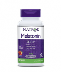 NATROL Melatonin 5mg Fast Dissolve  /Strawberry/ 90 Tabs