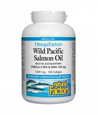 NATURAL FACTORS Wild Pacific Salmon Oil 1000mg. / 180 Softgels