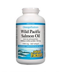 NATURAL FACTORS Wild Pacific Salmon Oil 1000mg. / 360 Softgels