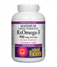 NATURAL FACTORS RX Omega 3 Extra Strength 900mg. / 150 Soft.