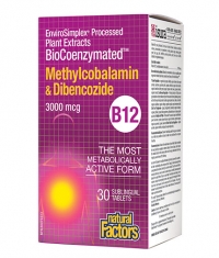 NATURAL FACTORS BioCoenzymated Methylcobalamin & Dibencozide 3000 mcg / 30 Tabs.