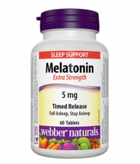 WEBBER NATURALS Melatonin Extra Strength 5mg Timed Release / 60Tabs.