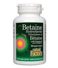 NATURAL FACTORS Betaine HCL 500mg / 90 V-caps