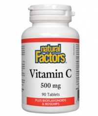 NATURAL FACTORS Vitamin C 500mg. / 90 Tabs.