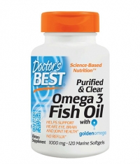 DOCTOR'S BEST Purified & Clear Omega 3 Fish Oil 1000mg. / 120 Soft.