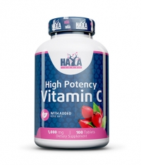 HAYA LABS High Potency Vitamin C 1,000mg with Rose Hips 100 Vtabs.