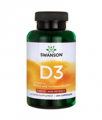 SWANSON Vitamin D3 - High Potency 1000IU / 250 Caps