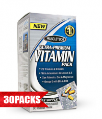 MUSCLETECH 100% Ultra Premium Vitamin Pack 30 Packs.