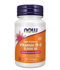 NOW Vitamin D-3 / 5000IU / 240 Softgel