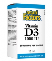 NATURAL FACTORS Vitamin D3 1000 IU / 15ml