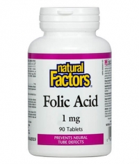 NATURAL FACTORS Folic Acid 1mg / 90 Tabs