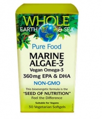 NATURAL FACTORS Whole Earth & Sea Marine Algae-3 / 30Vegetarian softgels
