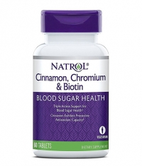 NATROL Cinnamon Biotin Chromium 60 Tabs.