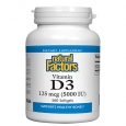 NATURAL FACTORS Vitamin D3 5000 / 360 Softgels