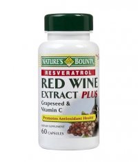 NATURE'S BOUNTY Red Wine Extract + Grapeseed & Vitamin C / 60 Caps.