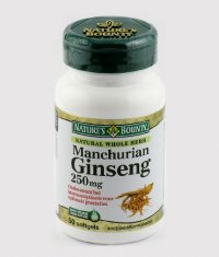 NATURE'S BOUNTY Natural Manchurian Ginseng 250 mg. / 50 Softgels