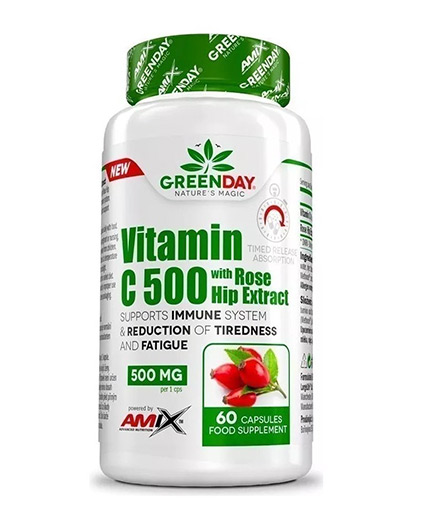 AMIX GreenDay Vitamin C 500 mg with RoseHip / 60 Caps
