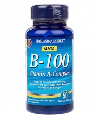 HOLLAND AND BARRETT Mega B-100 / Vitamin B-Complex / 50 Caps
