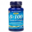 HOLLAND AND BARRETT Mega B-100 / Vitamin B-Complex / 50 Caps