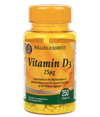 HOLLAND AND BARRETT Vitamin D3 1000 IU / 250 Tabs
