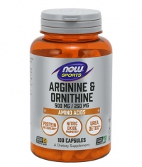 NOW L-Arginine / Ornithine / 500-250mg. / 100 Caps.