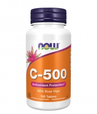 NOW Vitamin C-500 /Rose Hips/ 100 Tabs.
