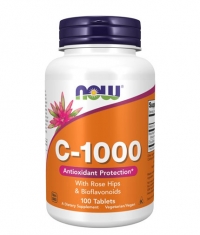 NOW Vitamin C-1000 / Rose Hips / 100 Vegeterian Tabs.