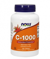 NOW Vitamin C-1000 / Rose Hips / 100 Vegeterian Tabs.